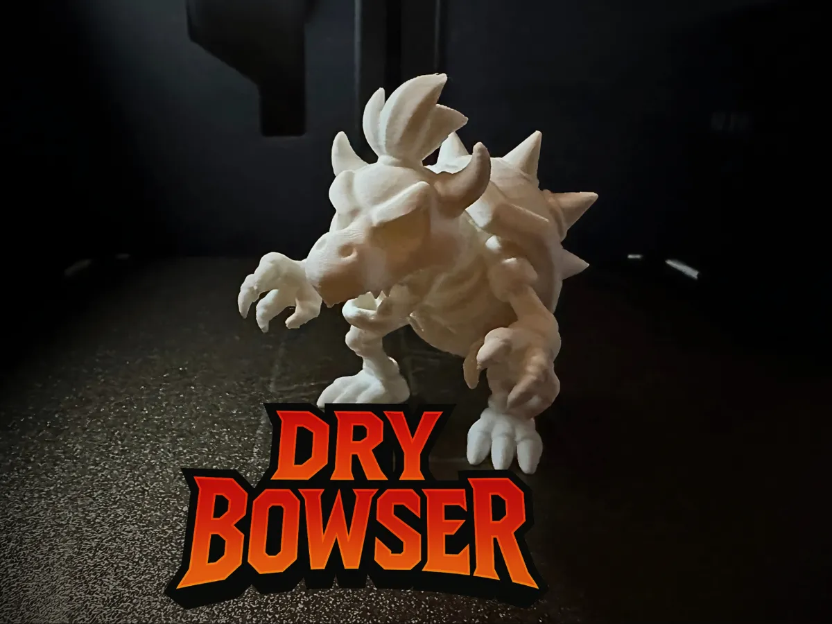 Dry Bowser – Bone King Statue - Free 3D Print Model - MakerWorld