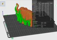 100mm Model height, 0.2mm layer, 2 walls, 20% infill