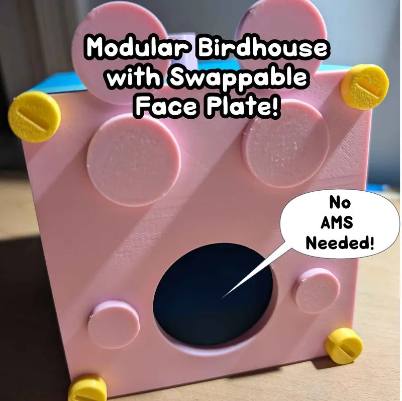 Modular Birdhouse with Swappable Faceplate