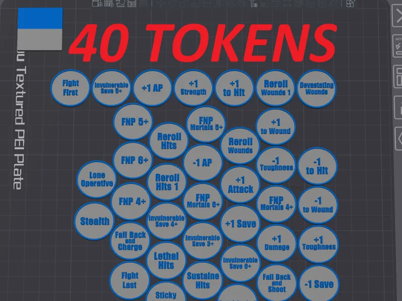 Warhammer40,000 Game Tokens – Tabletop Markers