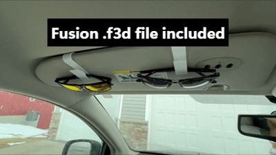 Visor Sunglass Clip Multiple Sizes .f3d Included