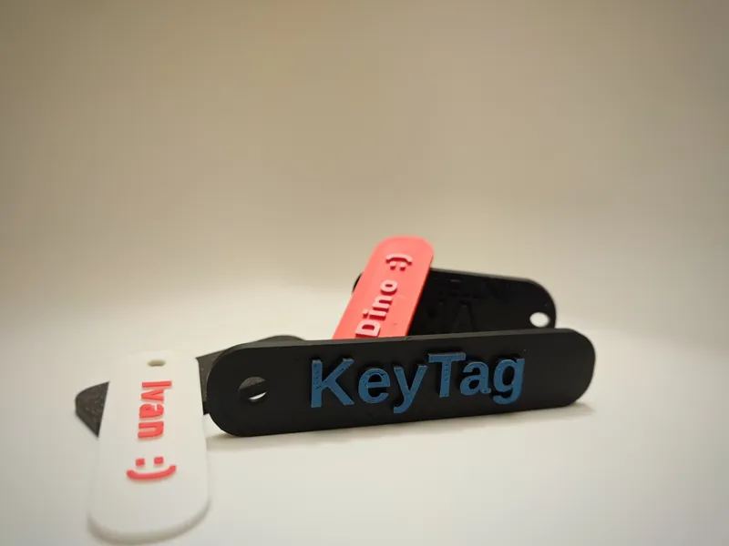 Modern Personalized Key Tag