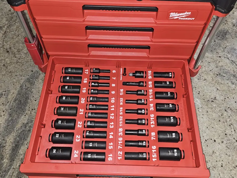 Dual 4 Drawer 3/8in 36PC Socket Packout Insert
