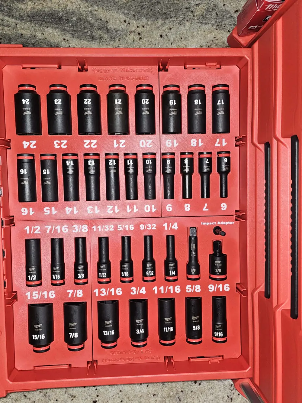 Socket Set Compatible Pack Out Dual 4 Drawer 3/8in 36PC Socket Packout Insert - Free 3D Print Model ...