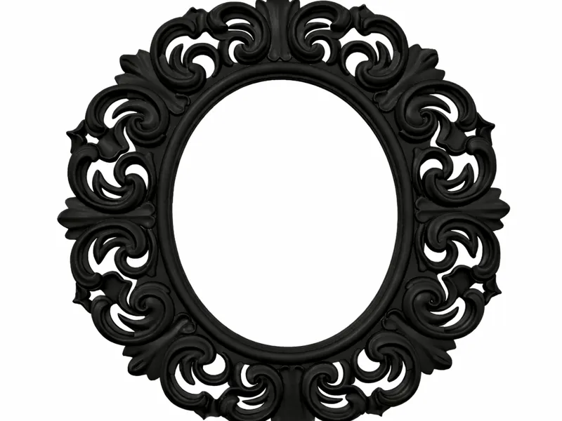 Oval Ornate Baroque Picture Frame Model 2