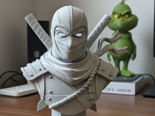 Buste de guerrier ninja très détaillé