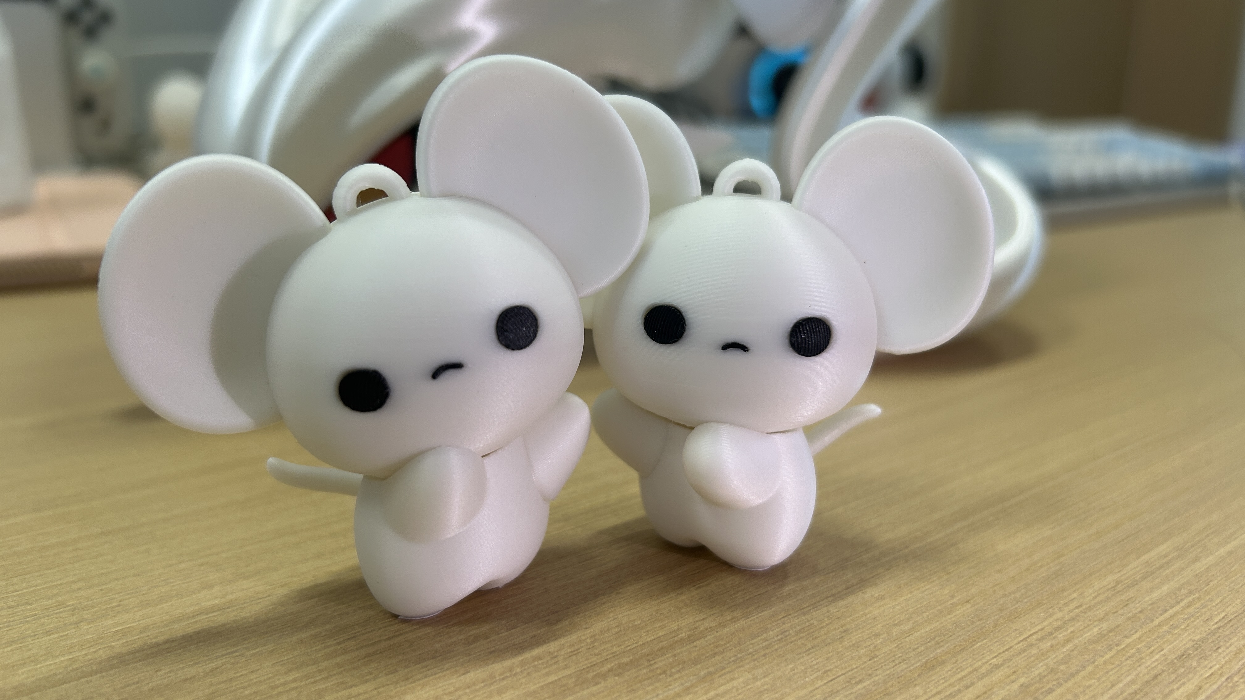 Miniatura 3 do modelo 3D 一家鼠、一对鼠：小鼠挂件（钥匙扣挂件）