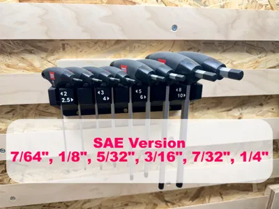 T-Handle SAE Hex (Allen) Holder Wall Mount