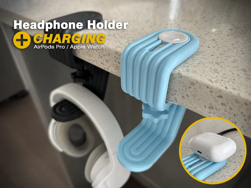 Headphone Holder — Standard & Wireless Charging