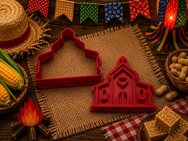 Cortador de Biscoito Festa Junina Igreja