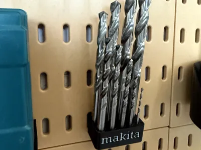Drill Bit Pegboard Organizer