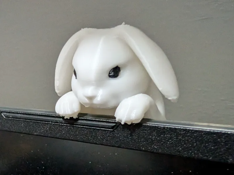 Easter bunny monitor decor