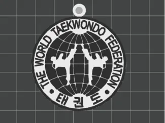 WTF – Llavero bicolor en relieve (PLA, 0.4 mm)