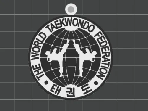 WTF – Llavero bicolor en relieve (PLA, 0.4 mm)