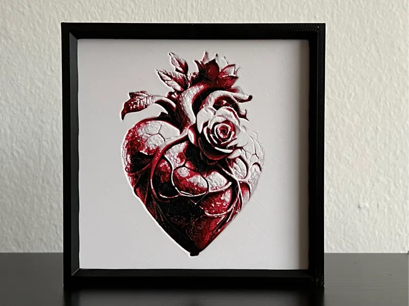 Hueforge Herz Bild-Love-ohne Rahmen