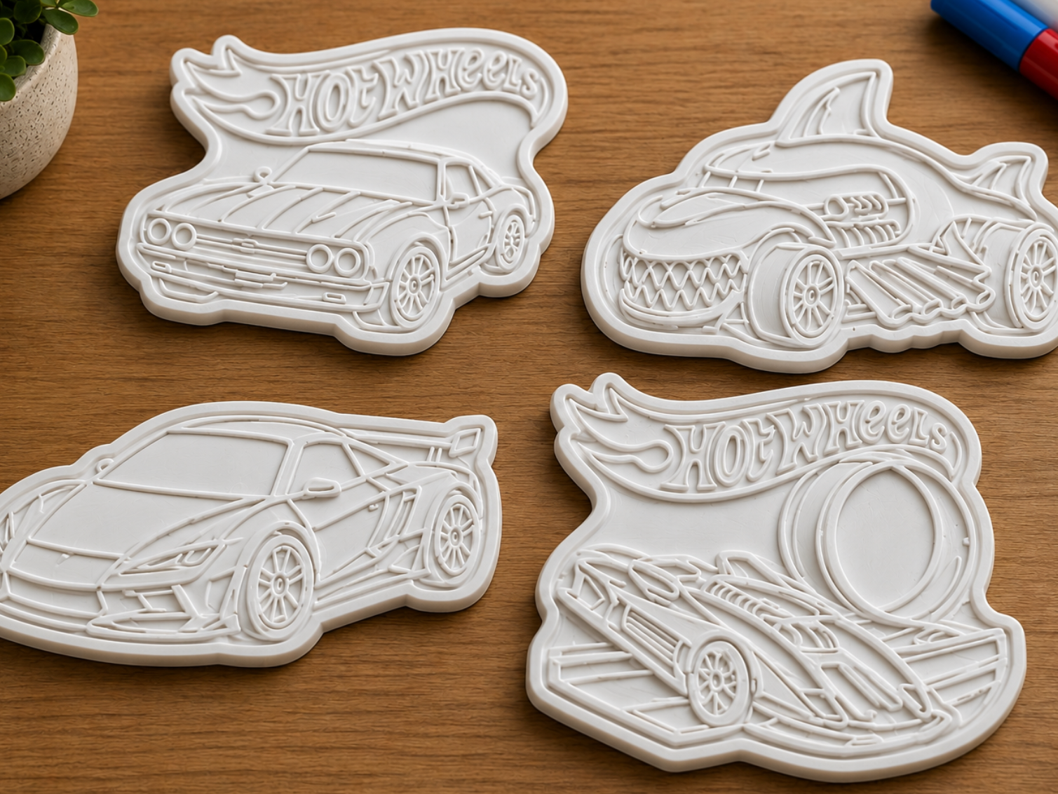 Hot Wheels Color Kit – 4 Carros para Pintar - 1