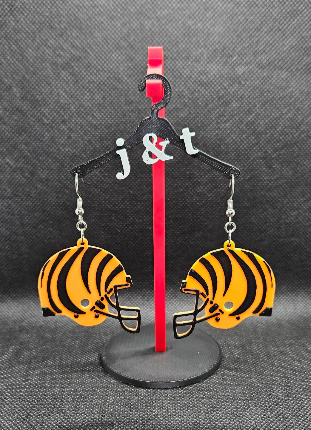 Cincinnati Bengals helmet earrings view 2