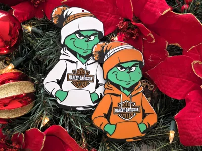 Grinch Harley-Davidson Christmas Ornament