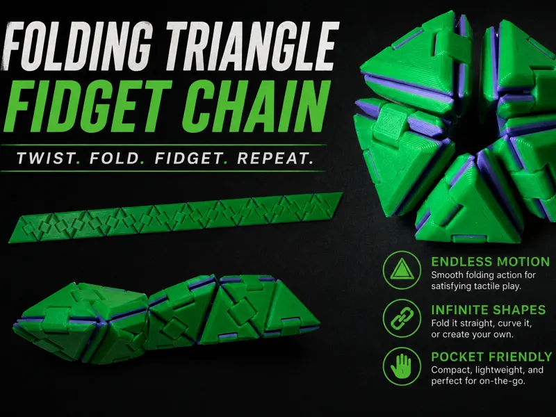 Folding Triangle Fidget Chain V2