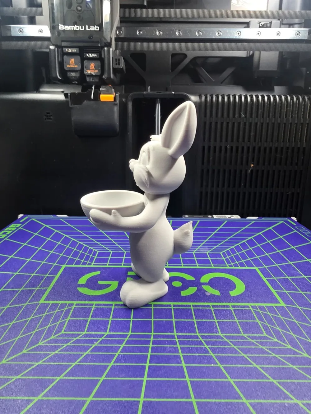 Rabbit with Bowl - Free 3D Print Model - MakerWorld