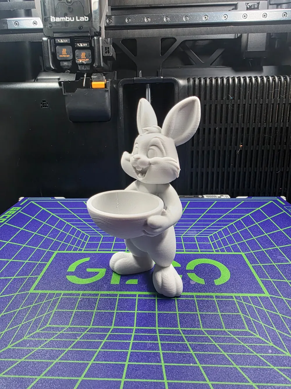 Rabbit with Bowl - Free 3D Print Model - MakerWorld