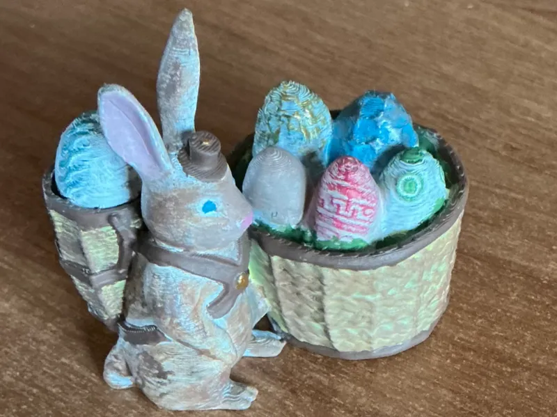 Easter Bunny with eggs
