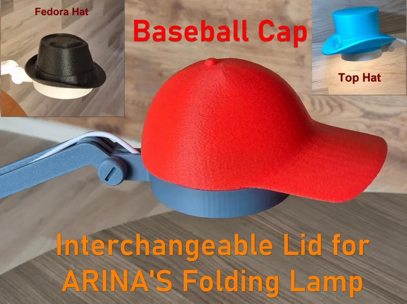 Baseball cap - Lid for Arina's Folding Lamp
