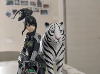 Mina Ashiro con tigre – Kaiju No. 8 Statue