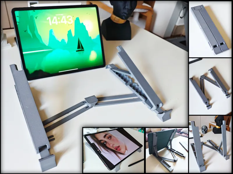 Foldable and sturdy Ipad-tablet-laptop stand