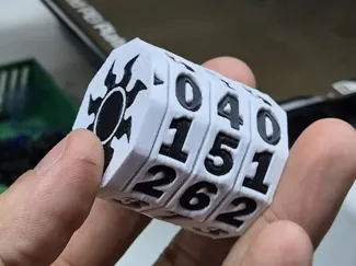 Magnetic 3-Digit Life Counter with Magic Symbols