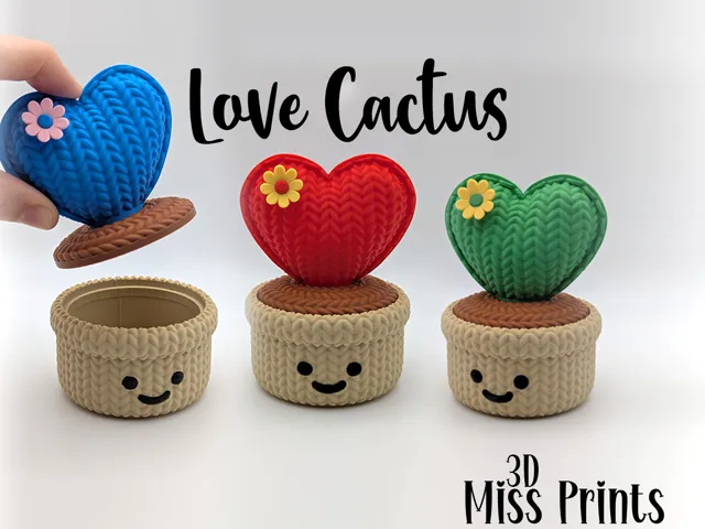 Knitted Love Cactus Pot