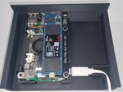RackMod 1U Slide: Raspi 4/5 with Clamp Mounting