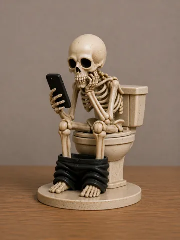 Adorno temático: Toilet Skeleton-Bathroom Break — vista de referencia 2