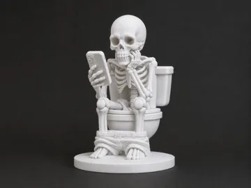 Adorno temático: Toilet Skeleton-Bathroom Break — vista de referencia 4