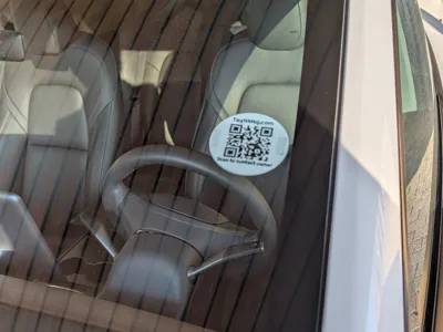 QR Car Tag for TagNMsg.com
