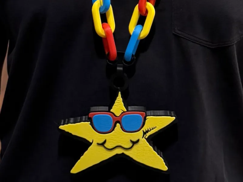 Sandy Starfish – Oversized Chain Pendant