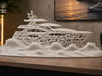 Decorative Voronoi Yacht
