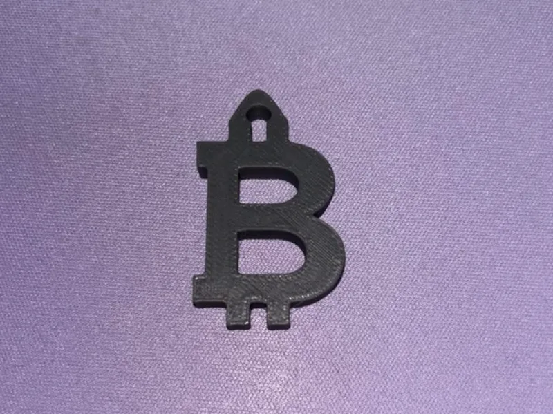 Bitcoin logo keychain