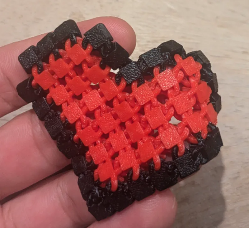 Heart Chain Mail Fabric Fidget