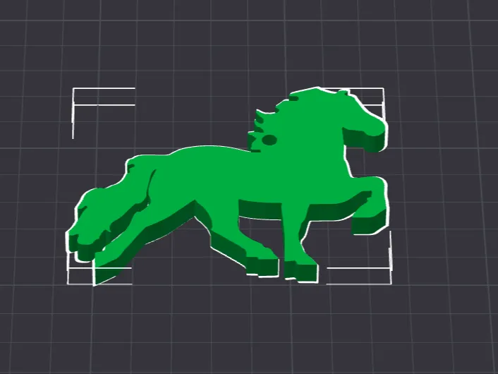 Icelandic horse keychain