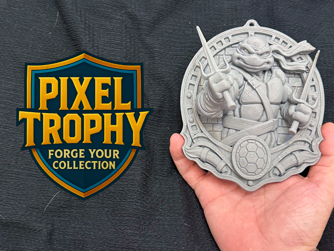 Pixel Trophy - Raphael (Ninja Turtles) 3D model