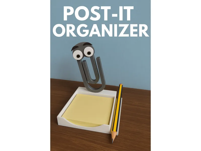 Organizador de post-it con clip divertido