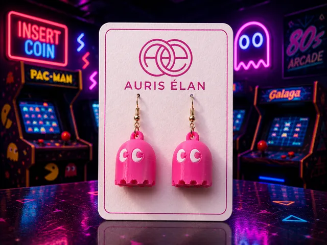 Pac-Man Ghost Earrings