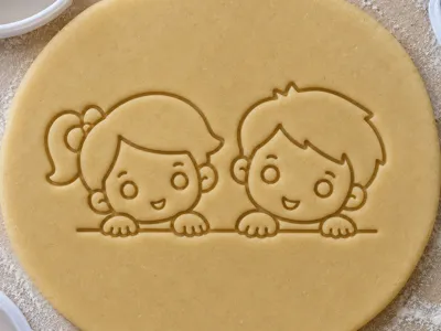 STAMP + CUTTER - BOY AND GIRL