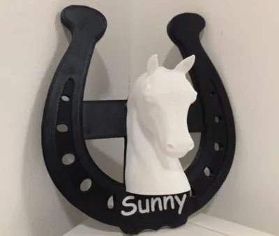 Horse nameplate for the stable