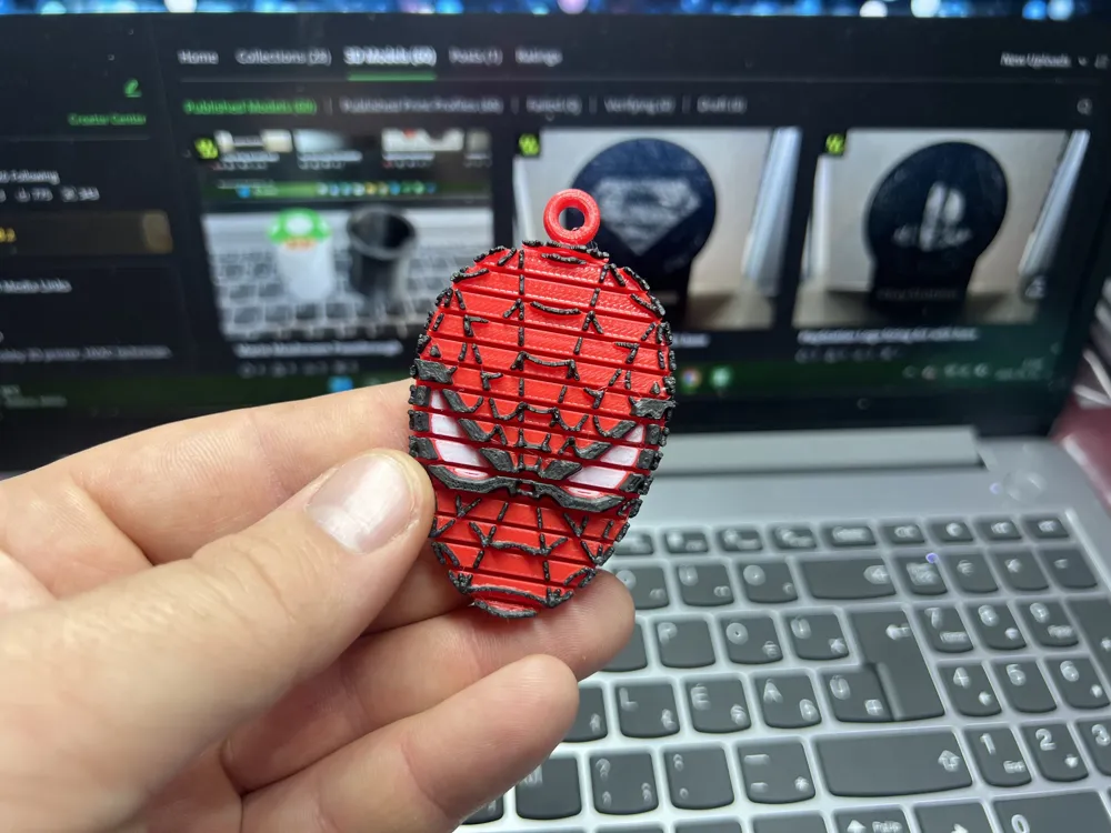 Spiderman Flexi Keychain - Free 3D Print Model - MakerWorld