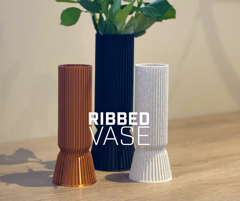 Ribbed Vase
