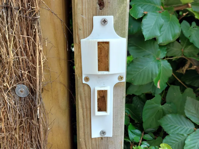 Strike plate door