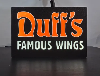 Duff's Famous Wings Light Box
