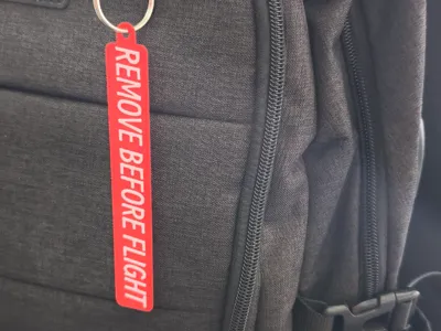 Keychain Remove before Flight